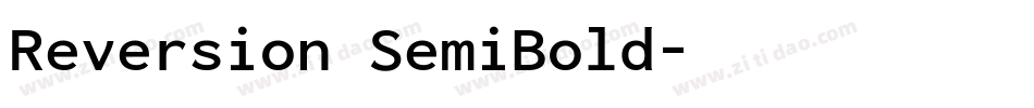Reversion SemiBold字体转换